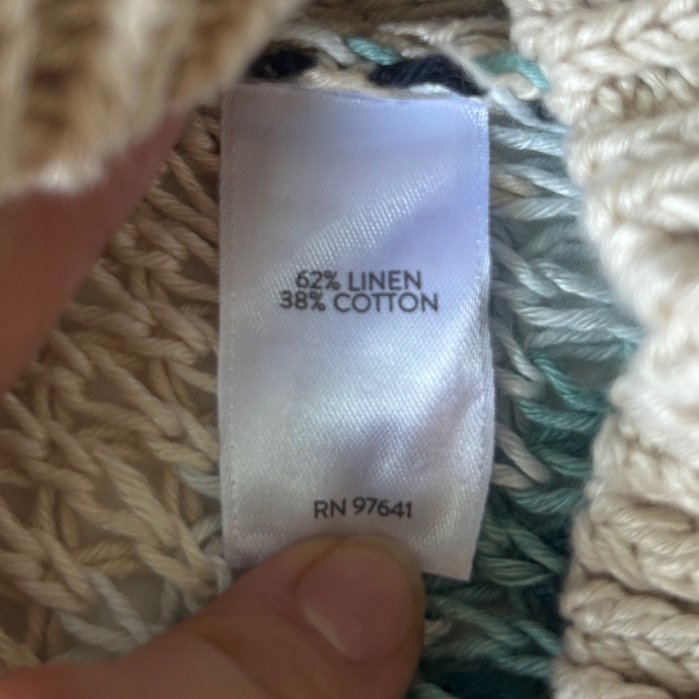 J. Jill linen/cotton blend open weave sweater - Picture 4 of 5